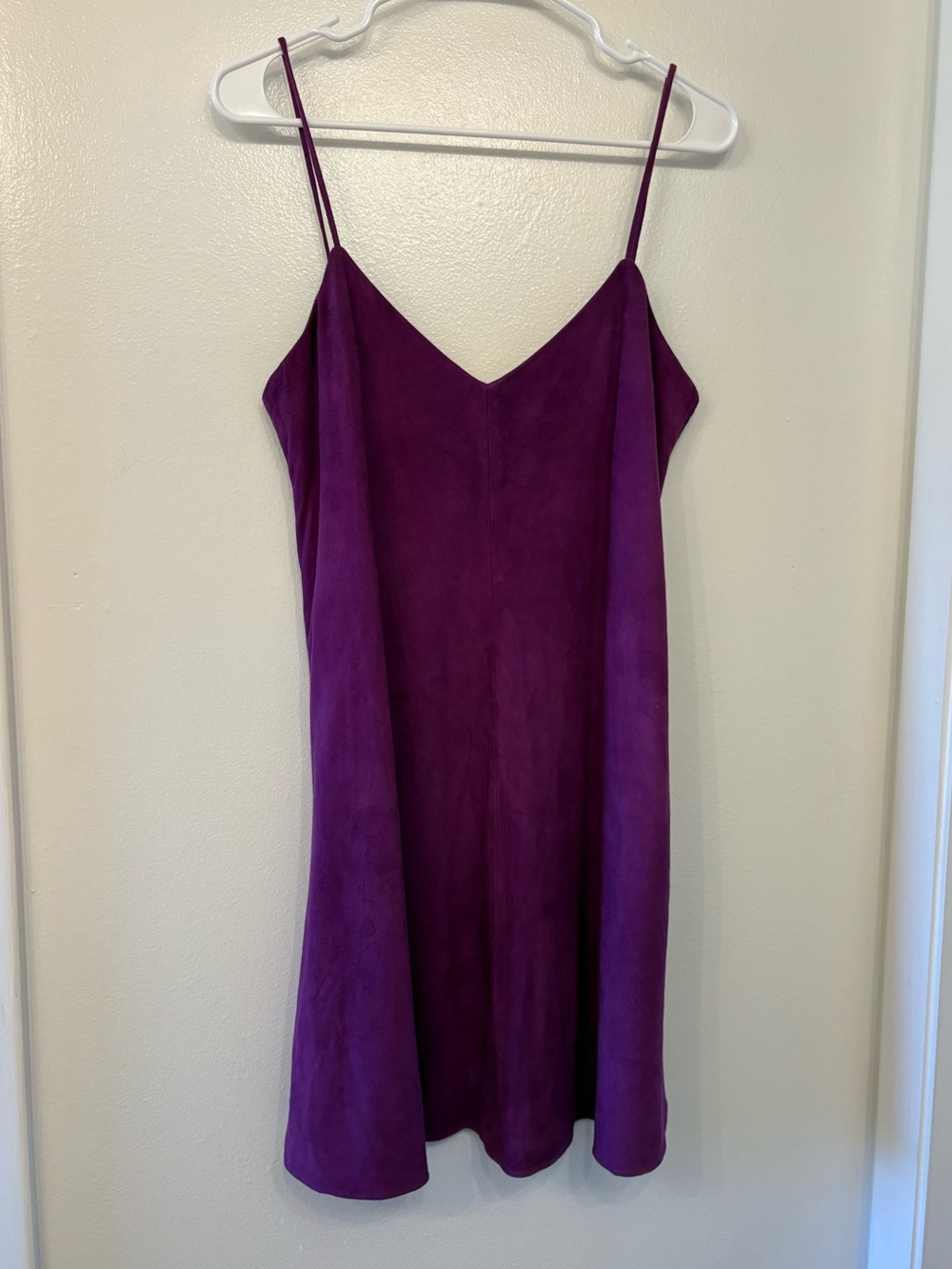Erez Levy vintage suede leather purple dress